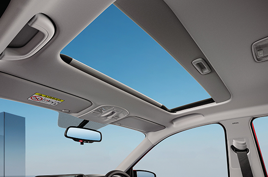 Electrically controlled smart sunroof with one touch operation for added convenience