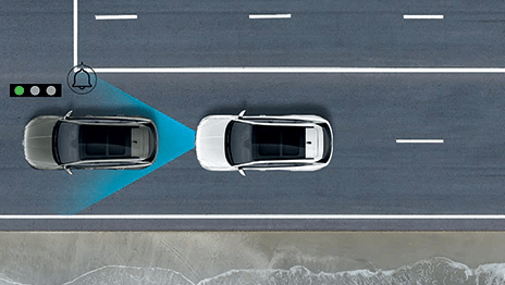 No more delayed starts. LVDA alerts you when the vehicle ahead, starts moving and you do not react quickly enough.