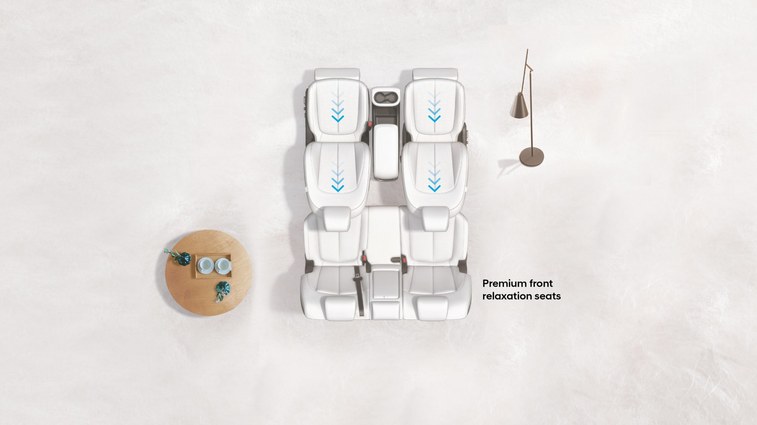 Both front seats are designed for unmatched comfort with leg rest that offer passengers a restful in-vehicle experience.